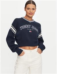 ΠΟΥΛΟΒΕΡ VARSITY DW0DW18692 ΣΚΟΥΡΟ ΜΠΛΕ RELAXED FIT TOMMY JEANS