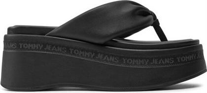 ΣΑΓΙΟΝΑΡΕΣ TJW WEDGE SANDAL EN0EN02457 ΜΑΥΡΟ TOMMY JEANS