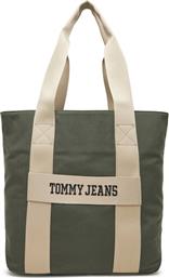 ΣΑΚΟΣ RETRO COOL TOTE AM0AM13278 ΧΑΚΙ TOMMY JEANS