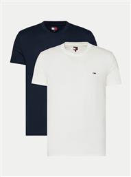 ΣΕΤ 2 T-SHIRTS DM0DM20687 ΕΓΧΡΩΜΟ SLIM FIT TOMMY JEANS