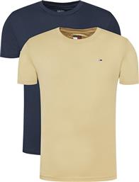 ΣΕΤ 2 T-SHIRTS DM0DM20687 ΕΓΧΡΩΜΟ SLIM FIT TOMMY JEANS