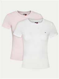 ΣΕΤ 2 T-SHIRTS DW0DW21366 ΕΓΧΡΩΜΟ SLIM FIT TOMMY JEANS