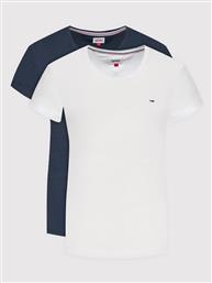 ΣΕΤ 2 T-SHIRTS SOFT JERSEY DW0DW11459 ΕΓΧΡΩΜΟ REGULAR FIT TOMMY JEANS