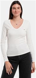 SLIM ESSENTIAL RIB V NECK ΓΥΝΑΙΚΕΙΑ ΜΑΚΡΥΜΑΝΙΚΗ ΜΠΛΟΥΖΑ (9000211717-6212) TOMMY JEANS