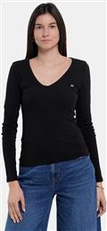 SLIM ESSENTIAL RIB V NECK ΓΥΝΑΙΚΕΙΑ ΜΑΚΡΥΜΑΝΙΚΗ ΜΠΛΟΥΖΑ (9000211765-1469) TOMMY JEANS