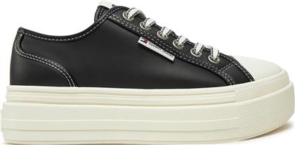 SNEAKERS FOXING EN0EN02714 ΜΑΥΡΟ TOMMY JEANS