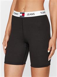 ΣΟΡΤΣ ΥΦΑΣΜΑΤΙΝΟ UW0UW04729 ΜΑΥΡΟ SLIM FIT TOMMY JEANS