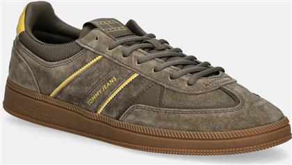 ΣΟΥΕΤ ΑΘΛΗΤΙΚΑ ΠΑΠΟΥΤΣΙΑ THE GREENWICH EDGE SUEDE ΧΡΩΜΑ: ΠΡΑΣΙΝΟ, EM0EM01609 TOMMY JEANS