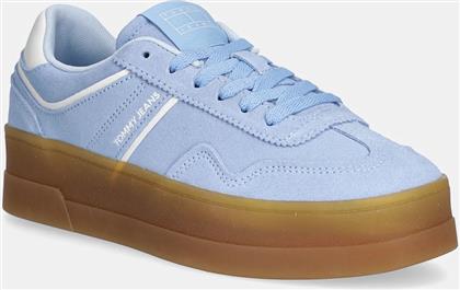 ΣΟΥΕΤ ΑΘΛΗΤΙΚΑ ΠΑΠΟΥΤΣΙΑ THE GREENWICH FLATFORM SUEDE ΧΡΩΜΑ: ΜΠΛΕ, EN0EN02734 TOMMY JEANS