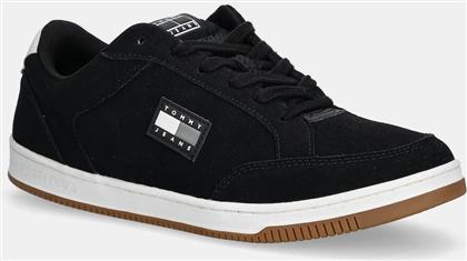 ΣΟΥΕΤ ΑΘΛΗΤΙΚΑ ΠΑΠΟΥΤΣΙΑ TJM CUPSOLE LONG LACE SKATE ΧΡΩΜΑ: ΜΑΥΡΟ, EM0EM01602 TOMMY JEANS