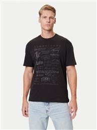 T-SHIRT ARCHIVE LOGOS DM0DM21584 ΜΑΥΡΟ RELAXED FIT TOMMY JEANS
