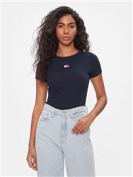 T-SHIRT BADGE DW0DW17881 ΣΚΟΥΡΟ ΜΠΛΕ SLIM FIT TOMMY JEANS