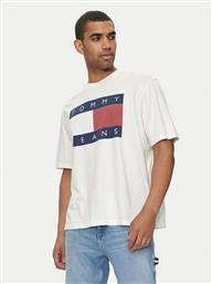 T-SHIRT BIG FLAG DM0DM18547 ΛΕΥΚΟ OVERSIZE TOMMY JEANS από το MODIVO