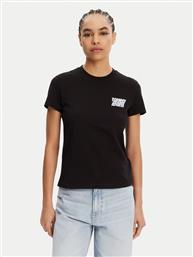 T-SHIRT BUBBLE DW0DW21338 ΜΑΥΡΟ REGULAR FIT TOMMY JEANS