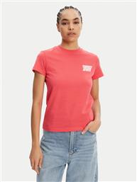 T-SHIRT BUBBLE DW0DW21338 ΡΟΖ REGULAR FIT TOMMY JEANS