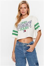 T-SHIRT COLLEGE DW0DW16150 ΛΕΥΚΟ OVERSIZE TOMMY JEANS