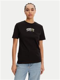 T-SHIRT COLOR VARSITY DW0DW21337 ΜΑΥΡΟ RELAXED FIT TOMMY JEANS