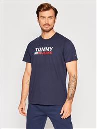 T-SHIRT CORP LOGO DM0DM15379 ΣΚΟΥΡΟ ΜΠΛΕ REGULAR FIT TOMMY JEANS από το MODIVO