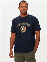 T-SHIRT DM0DM19690 ΣΚΟΥΡΟ ΜΠΛΕ REGULAR FIT TOMMY JEANS