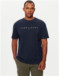 T-SHIRT DM0DM19694 ΣΚΟΥΡΟ ΜΠΛΕ REGULAR FIT TOMMY JEANS