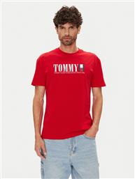 T-SHIRT DNA FLAG DM0DM21941 ΚΟΚΚΙΝΟ REGULAR FIT TOMMY JEANS