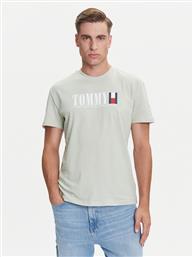 T-SHIRT DNA FLAG DM0DM21941 ΠΡΑΣΙΝΟ REGULAR FIT TOMMY JEANS