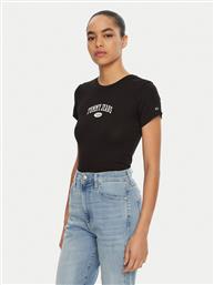 T-SHIRT DW0DW19435 ΜΑΥΡΟ SLIM FIT TOMMY JEANS