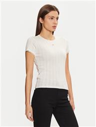 T-SHIRT DW0DW19493 ΕΚΡΟΥ SLIM FIT TOMMY JEANS