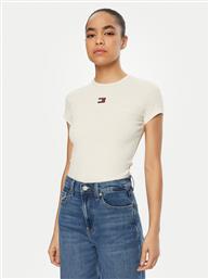 T-SHIRT DW0DW20463 ΜΠΕΖ SLIM FIT TOMMY JEANS