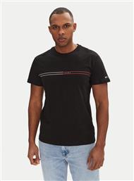 T-SHIRT ENTRY GRAPHIC DM0DM20779 ΜΑΥΡΟ SLIM FIT TOMMY JEANS