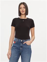 T-SHIRT ESSENTIAL DW0DW17383 ΜΑΥΡΟ SLIM FIT TOMMY JEANS