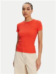 T-SHIRT ESSENTIAL DW0DW17383 ΠΟΡΤΟΚΑΛΙ SLIM FIT TOMMY JEANS