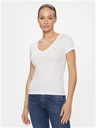 T-SHIRT ESSENTIAL DW0DW17385 ΛΕΥΚΟ SLIM FIT TOMMY JEANS