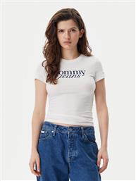 T-SHIRT ESSENTIAL DW0DW19447 ΕΚΡΟΥ SLIM FIT TOMMY JEANS