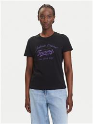 T-SHIRT ESSENTIAL DW0DW21404 ΜΑΥΡΟ REGULAR FIT TOMMY JEANS