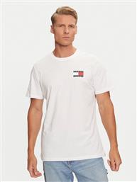 T-SHIRT ESSENTIAL FLAG DM0DM20740 ΛΕΥΚΟ SLIM FIT TOMMY JEANS από το MODIVO