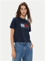 T-SHIRT FLAG DW0DW18629 ΣΚΟΥΡΟ ΜΠΛΕ BOXY FIT TOMMY JEANS