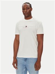 T-SHIRT FLAG LINEAR DM0DM21911 ΛΕΥΚΟ REGULAR FIT TOMMY JEANS