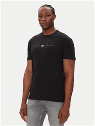 T-SHIRT FLAG LINEAR DM0DM21911 ΜΑΥΡΟ REGULAR FIT TOMMY JEANS