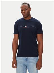 T-SHIRT FLAG LINEAR DM0DM21911 ΣΚΟΥΡΟ ΜΠΛΕ REGULAR FIT TOMMY JEANS