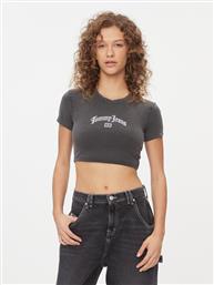 T-SHIRT GRUNGE DW0DW16451 ΜΑΥΡΟ CROPPED FIT TOMMY JEANS