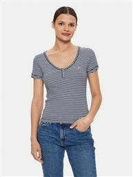 T-SHIRT HENLEY DW0DW18429 ΣΚΟΥΡΟ ΜΠΛΕ SLIM FIT TOMMY JEANS