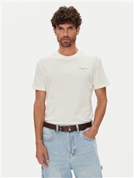 T-SHIRT LINEAR CHEST DM0DM21780 ΕΚΡΟΥ SLIM FIT TOMMY JEANS