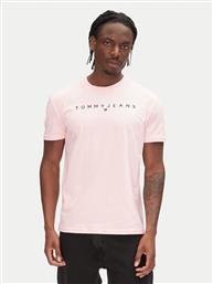 T-SHIRT LINEAR LOGO DM0DM20744 ΡΟΖ REGULAR FIT TOMMY JEANS