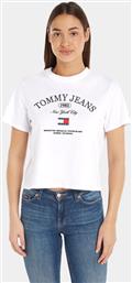 T-SHIRT LUX ATH DW0DW16835 ΛΕΥΚΟ CLASSIC FIT TOMMY JEANS