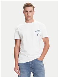 T-SHIRT SIGNATURE CITY DM0DM21934 ΛΕΥΚΟ REGULAR FIT TOMMY JEANS