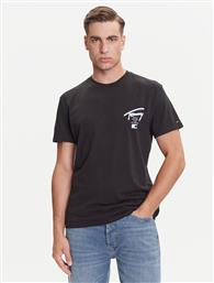 T-SHIRT SIGNATURE CITY DM0DM21934 ΜΑΥΡΟ REGULAR FIT TOMMY JEANS
