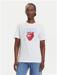 T-SHIRT STRAWBERRY DW0DW20894 ΛΕΥΚΟ RELAXED FIT TOMMY JEANS