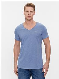 T-SHIRT TJM SLIM JASPE V NECK DM0DM09587 ΜΠΛΕ SLIM FIT TOMMY JEANS από το MODIVO