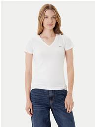 T-SHIRT TJW SKINNY STRETCH DW0DW09197 ΛΕΥΚΟ SLIM FIT TOMMY JEANS
